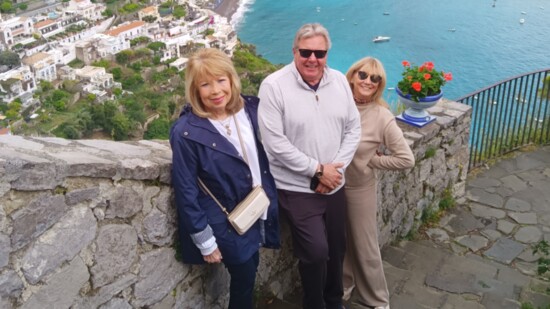 Positano with my brother Henry, and friend Helen Frankel!