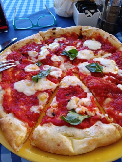 The famous Italian Margharita Pizza--Ate a lot of those.