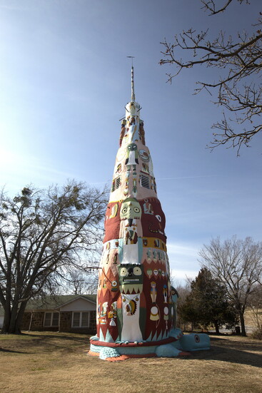 Folk artist Ed Galloway's Totem Pole Park in Foyil (Photo courtesy Route 66 Alliance)
