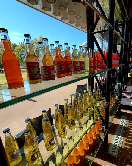 Pops 66 Soda Ranch features a restaurant, gas station, convenience store, tons of bottled soda, and a 66-foot-tall pop bottle outside. (Photo by Linda Milburn)