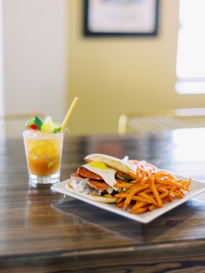 Hunkin Samoa Burger at Hula's Modern Tiki