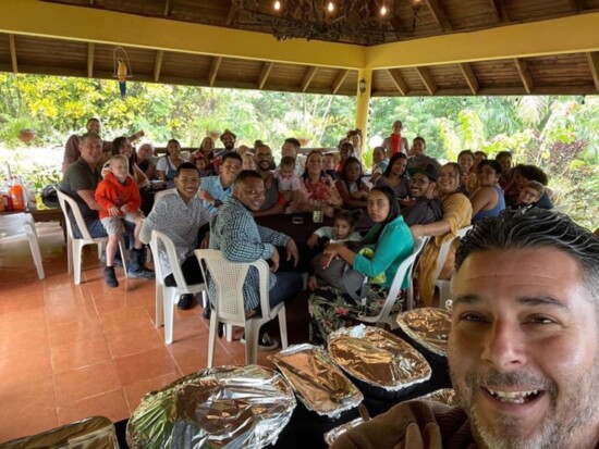 Agape missionaries in the Dominican Republic enjoying last year's Thanksgiving Dinner.
