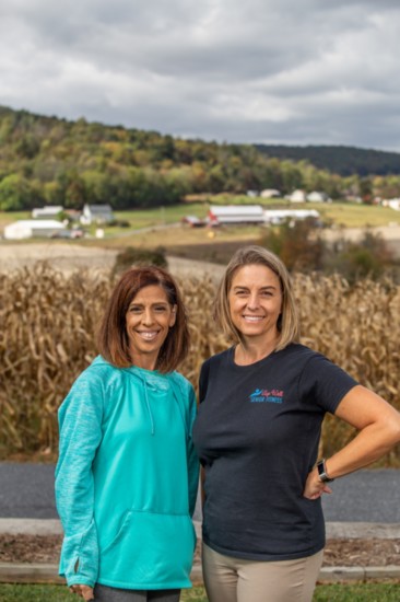 Bernadette Schwai (left) with Katrina Wolf, owner of Agewell Senior Fitness