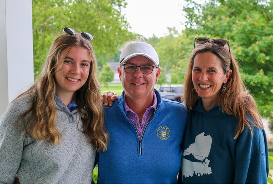 Lauren Lamberson (left), her LifeFlight of Maine flight nurse Heather Cady, and her mom, Beth Andrews (manager of LifeFlight's Elevate Program (left)