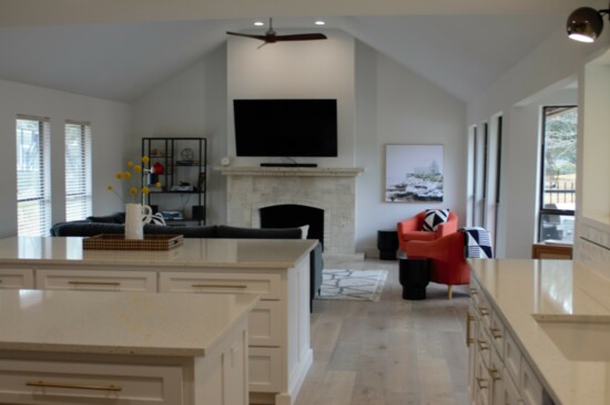Gandy open kitchen and hearth room