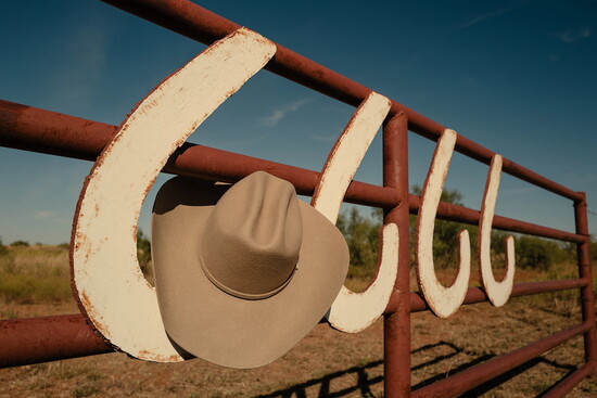A meeting of American icons: Airstream, Stetson, and Four Sixes Ranch.