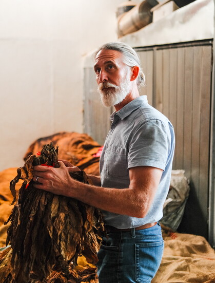 Kirchoff and his partner Cesar use a third fermentation process with their tobacco - Photo by Bella Kirchoff