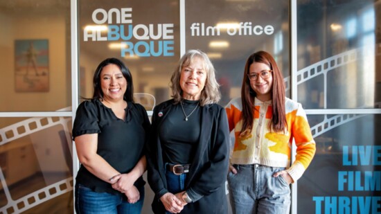 The ABQ film liaison team: Rebecca Cavalier, Cyndy McCrossen, and Gabriella Garcia 