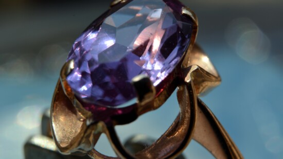 A Ring with Alexandrite Gemstone