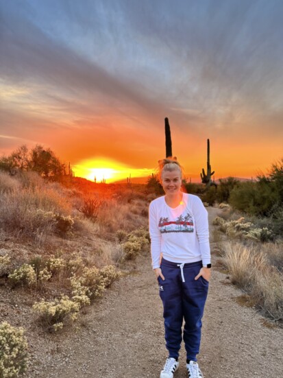 Enjoying a sunset and hike in Scottsdale. Courtesy of Alison Sweeney