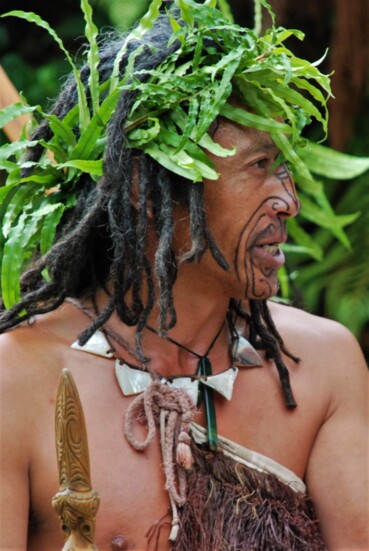 A Maori tribesman in Tauranga, New Zealand