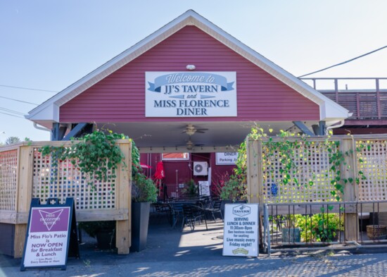 The outside patio comes from the mutual efforts of JJ's Tavern and Miss Florence Diner.