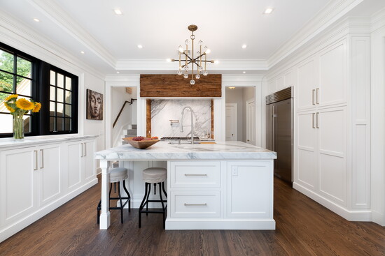 A marble countertop installed by International Marble & Granite