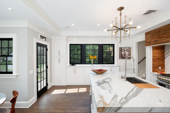 A marble countertop installed by International Marble & Granite