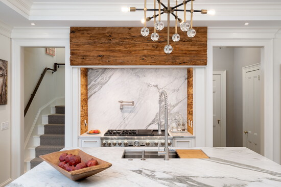 A marble countertop installed by International Marble & Granite