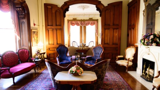 A view of the two front parlors of the historic Dayton Woman's Club.