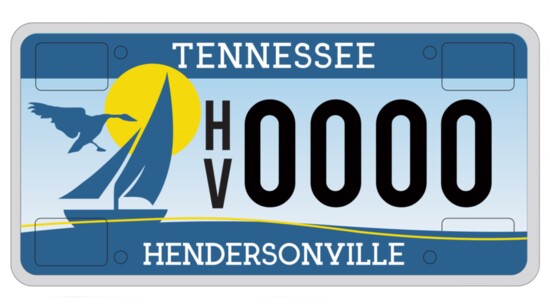 A rendering of the new Hendersonville specialty license plate