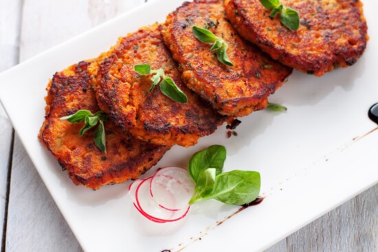 Salmon cakes.