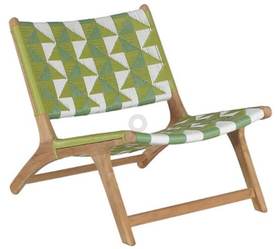 Havana Wicker + Teak Armless Chair, Geo Stripe, Terrain, 561 Post Road East, Westport, Terrain.com