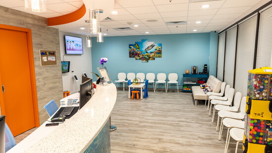 All Star Pediatric Dentistry Reception Desk and Waiting Area