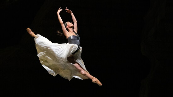 Houston Ballet Principal Karina González as Sylvia in Stanton Welch’s Sylvia . Photo by Lawrence Elizabeth Knox (2022). Courtesy of Houston Ballet.