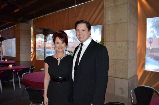 Allison and Joe DuBois at Eddy Matney’s in Old Town Scottsdale for a Mad Men-themed charity birthday party for Allison