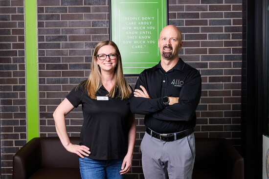 Brian Chandler (right) with First Impression Specialist Kara Jordan (right)
