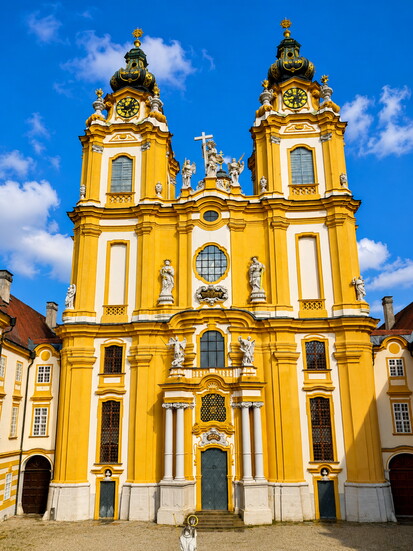 Melk Abbey rises above the Danube, offering one of the journey’s most breathtaking stops.