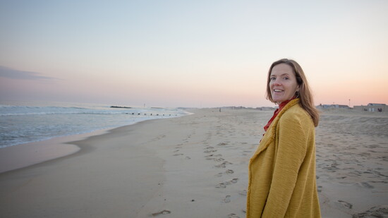 Kimberly Kubicke on the beach