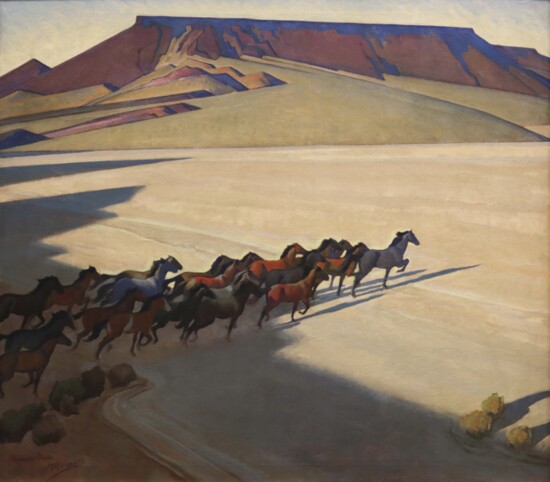 The 1927 epic work, <i>Wild Horses of Nevada</i>, courtesy of the Karges Family Trust.