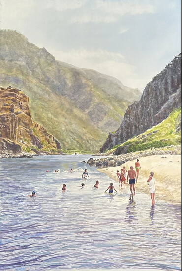 Hell's Canyon, 2024 watercolor on archival paper 44 x 29.50 