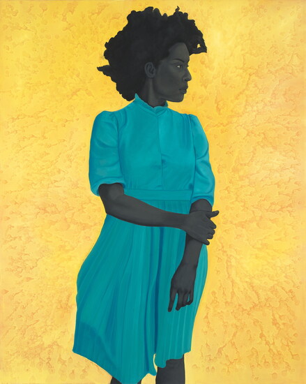 Amy Sherald (American, born Columbus, Georgia, 1973), Saint Woman, 2015, oil on canvas, private collection, courtesy of Monique Meloche Gallery and Hauser & Wir