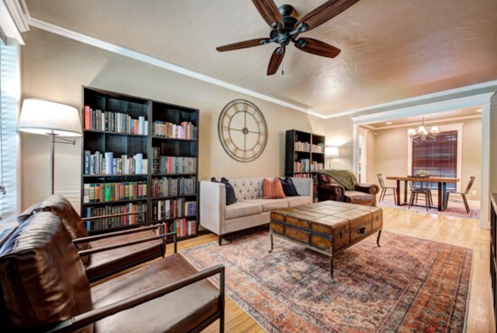 One of Allison's first themed Airbnbs sported a library theme.