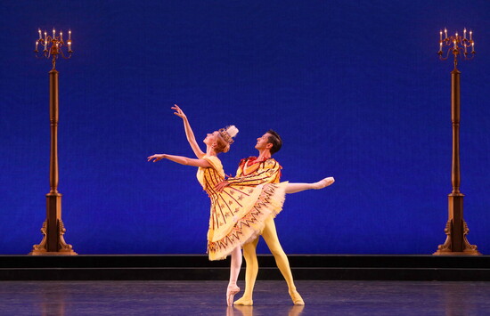 Victoria Hulland and Ricardo Graziano in Sir Frederick Ashton's Birthday Offering from Program Seven. - (Photo by Frank Atura).