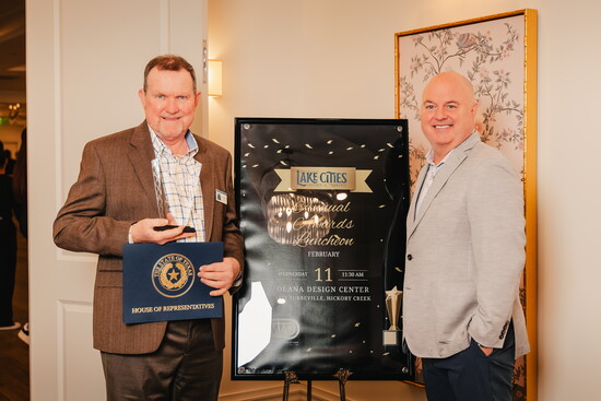 Citizen of the Year winner Tom Newell with award presenter Mark Tucker