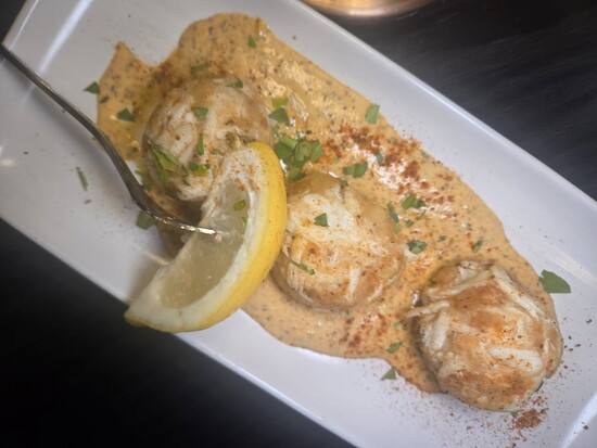 Bay Bites (Crab balls in honey Dijon spread with Old Bay) at Liberatore's. Photo Credit: Jennifer Waldera