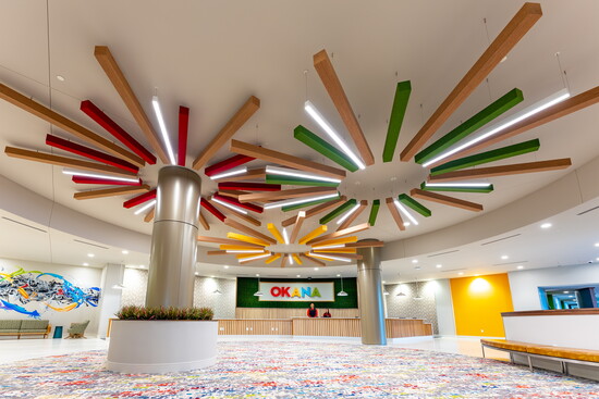 Murals, décor, and local goods reflect the Chickasaw Nation and Oklahoma’s 39 tribal nations.