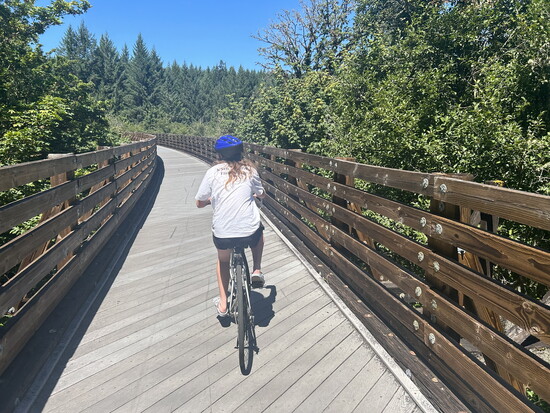 Biking on the Buxton Trestle