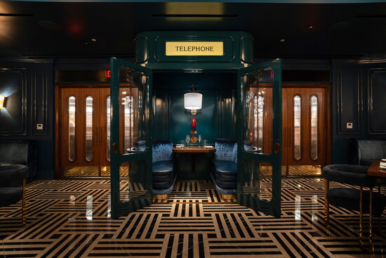 Distinctive design details throughout Palladino’s contribute to the restaurant’s polished, theatrical atmosphere.Courtesy of Palladino’s Steak & Seafood