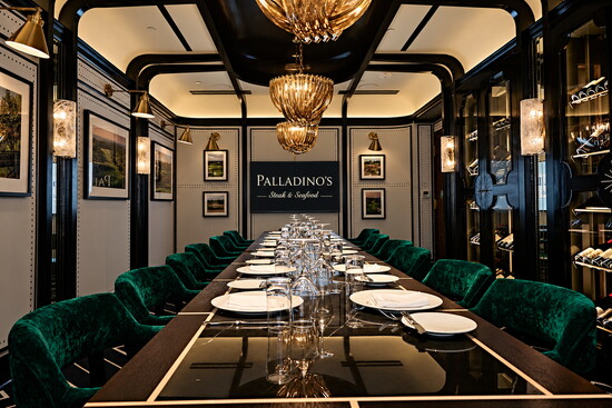 The National provides a distinctive setting for larger gatherings, private dinners and celebrations.Courtesy of Palladino’s Steak & Seafood