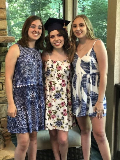 Pictured L-R: Allie, 19, Ava, 18 and Annalise, 21 at Ava's recent graduation from Northview High School. She is a rising freshman at Maryville College