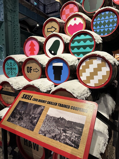 Inside Guinness Storehouse's famous distillery is an amazing walking tour.