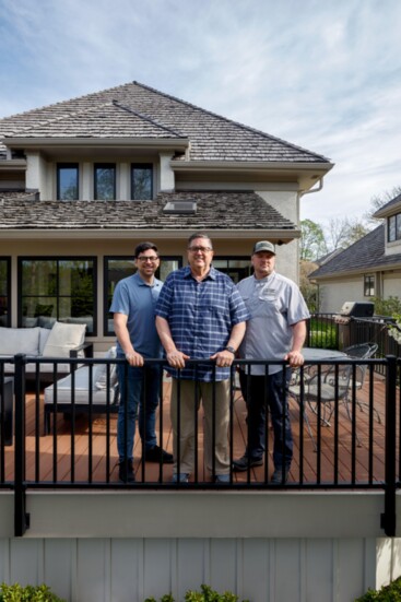 Left to right: Joe, Mike and Alex Chekanoff, owners of The Exterior Living Company