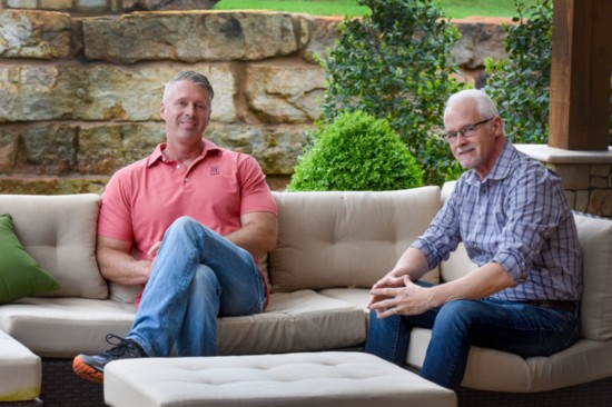 From left, Robert Powell of Pool Envy and Brent Gibson of Gibson Classic Home Design