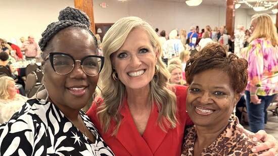 CAC board member Joshalyn Hundley, CAC board member Kim Frazier and CAC receptionist Val Blakely