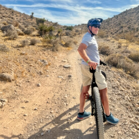 Desert biking near Blue Diamond.