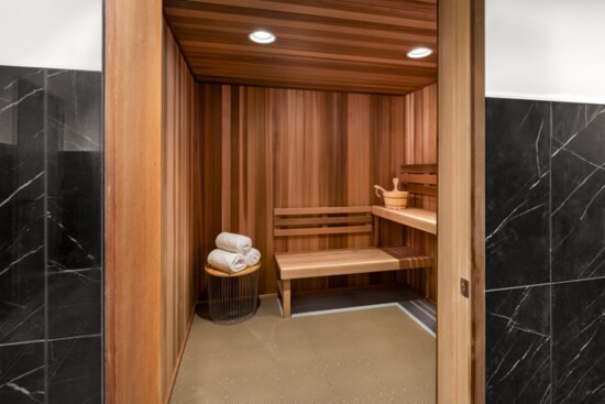 Sauna helps clear mind and body.