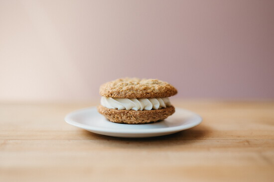 Yummy, scratch-made oatmeal sandwich cookie. Photo by Marie Claire Photography.