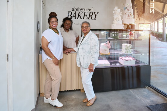 Erica, Shellane, and Veronica at Apple-Butter Bakery in Fayetteville.