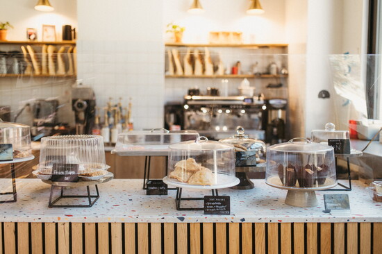 Counter adorned with treats at Woodstone. Photo by Marie Claire Photography